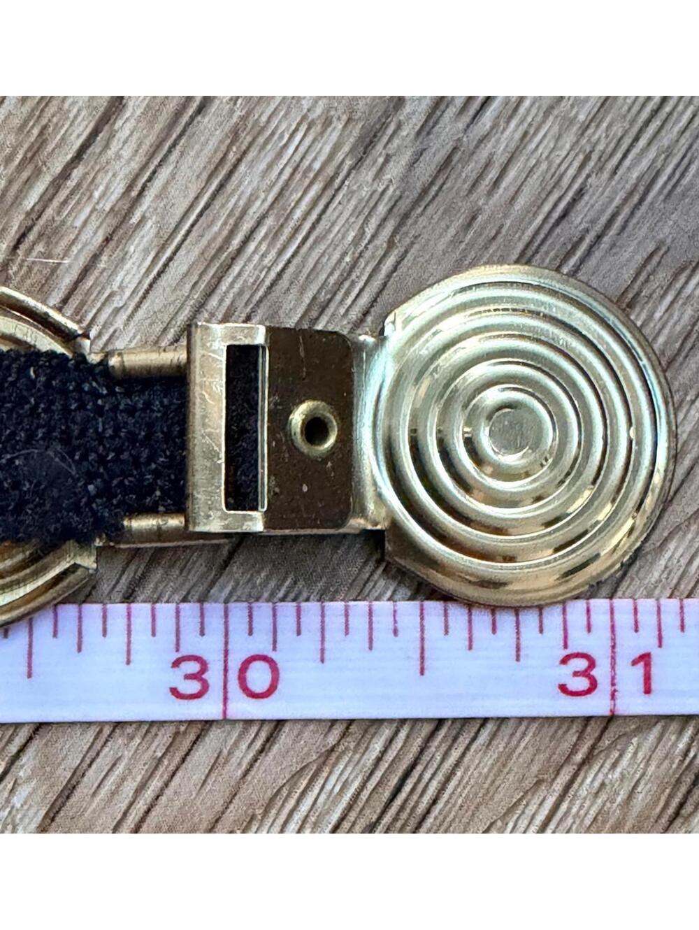 Vintage 80s/90s Gold Disc Stretch Belt Mod Disco 30"-36" - Picture 6 of 7